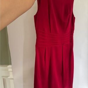 Banana Republic Red Ruched Sheath Mini Dress